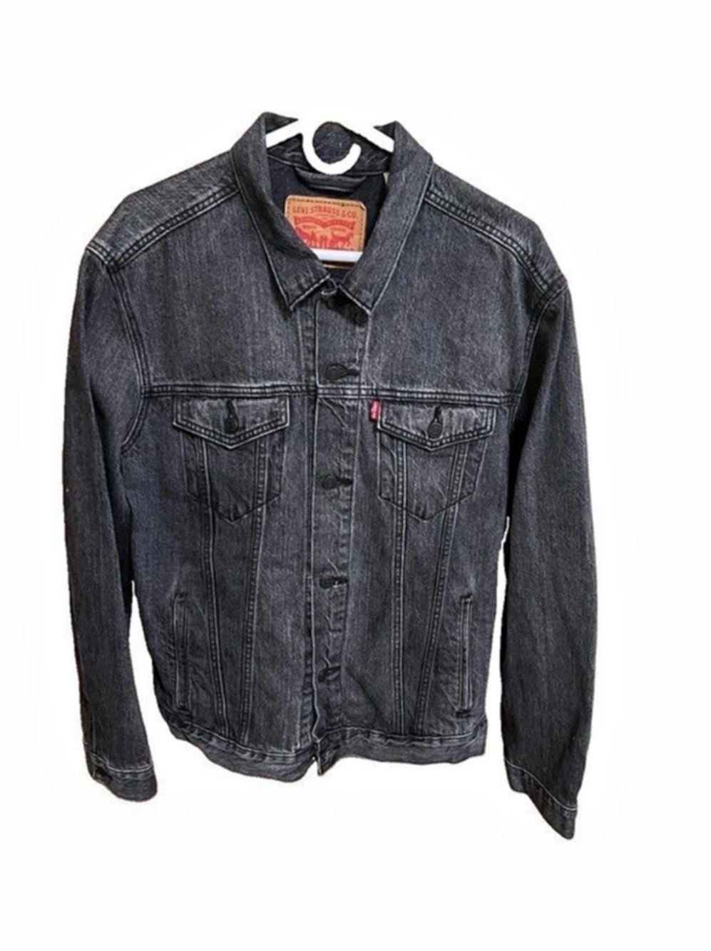 Levi's 72334-0332 Trucker Denim Jacket Men's XL Washed Black Red Tab